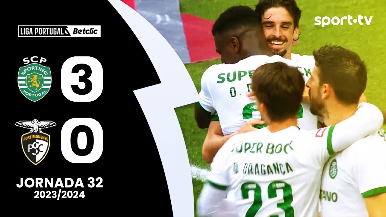 #ไฮไลท์ฟุตบอล [ สปอร์ติ้ง ลิสบอน 3 - 0 ปอร์ติโมเนนเซ่ ] ลีกา ซาเกรส โปรตุเกส 2024/5.5.67