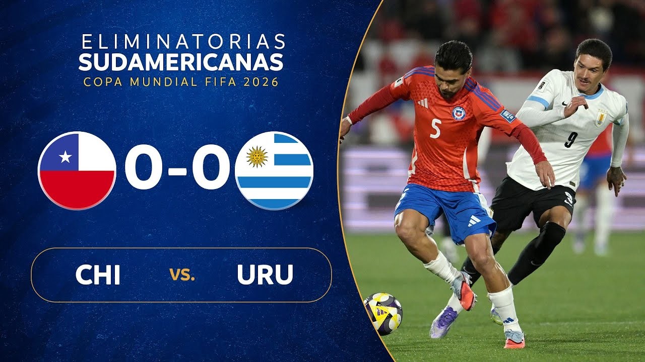 #ไฮไลท์ฟุตบอล [ ชิลี 0 - 0 อุรุกวัย ] ฟุตบอลโลก โซนอเมริกาใต้ 2025/10.9.68